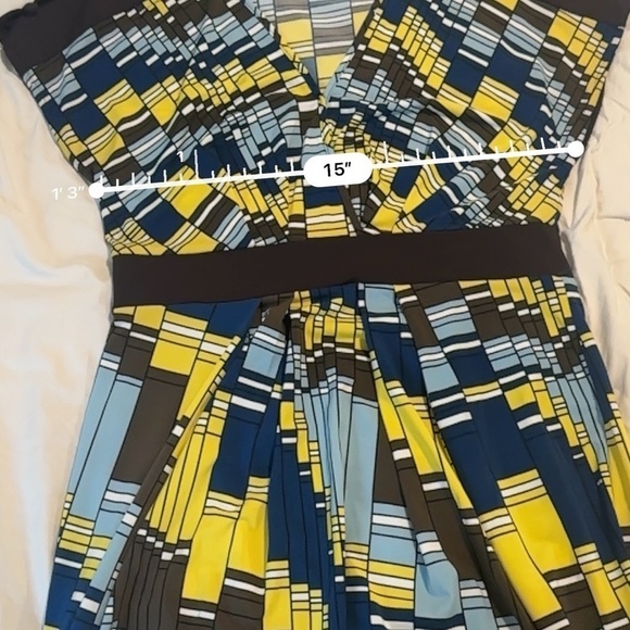 BCBG Max Azria Women’s Y2K Abstract Geometric Print Dress Size M - Picture 7 of 9